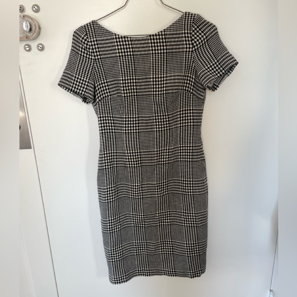 The Escada Dress for the woman in c-suite (black and white plaid)